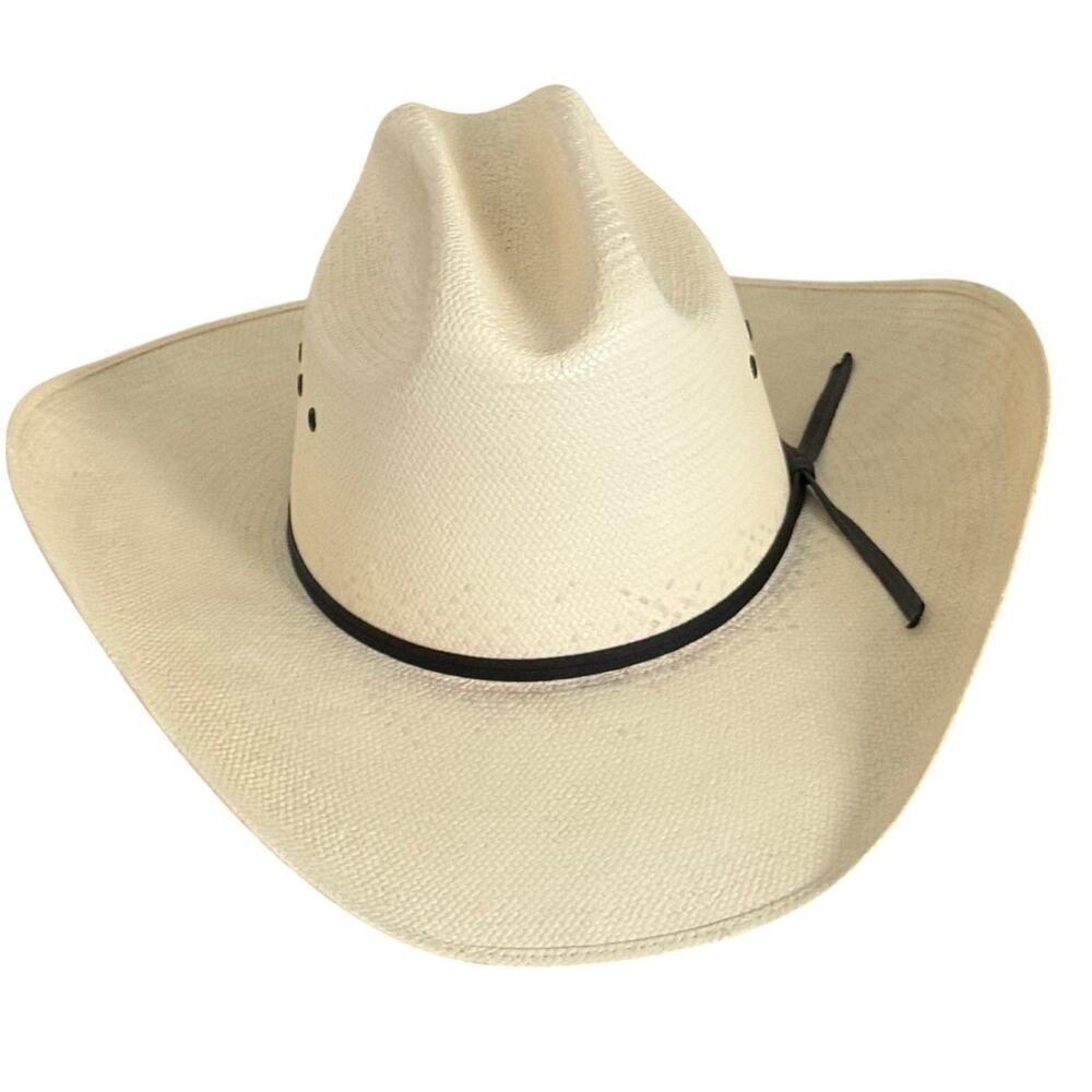 LAREDO Shantung 20XXXXX Western Straw Cowboy Hat Men size 6 7/8 USA